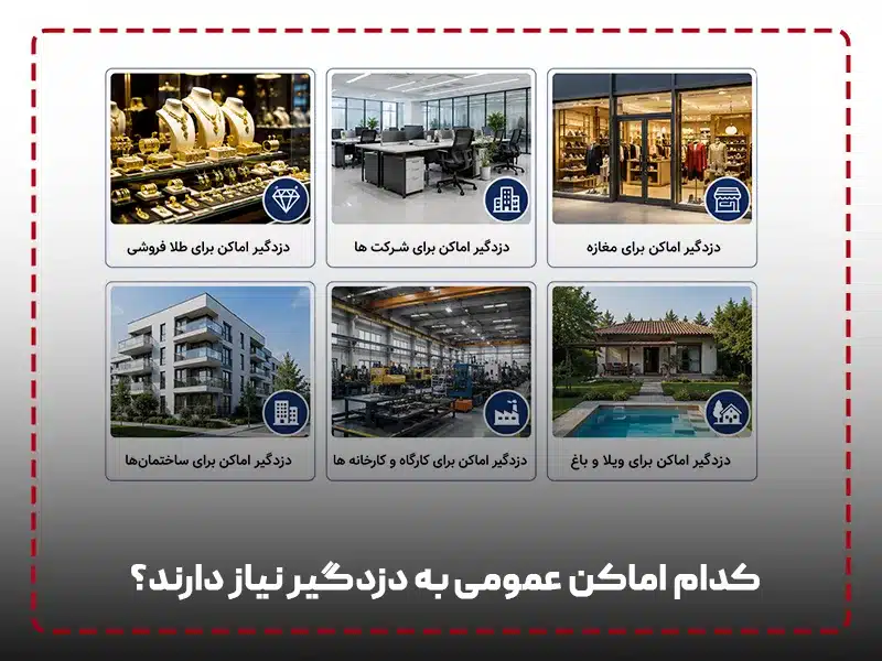 کدام اماکن عمومی به دزدگیر نیاز دارند؟